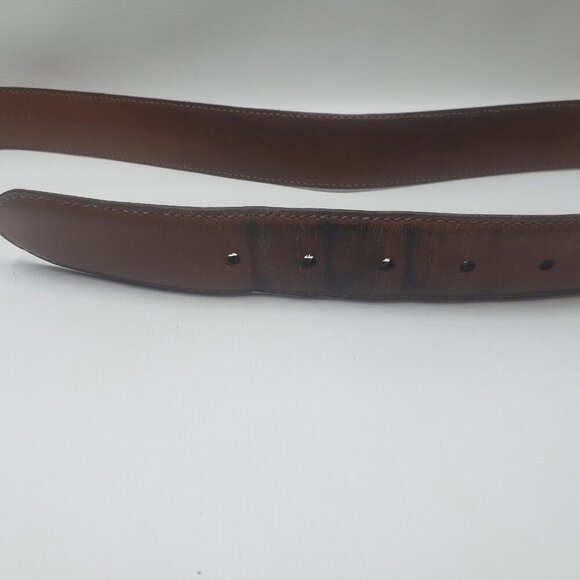 Cole Haan Leather Belt Genuine Leather Brass Buckle 40/100 Made in USA - Picture 14 of 16